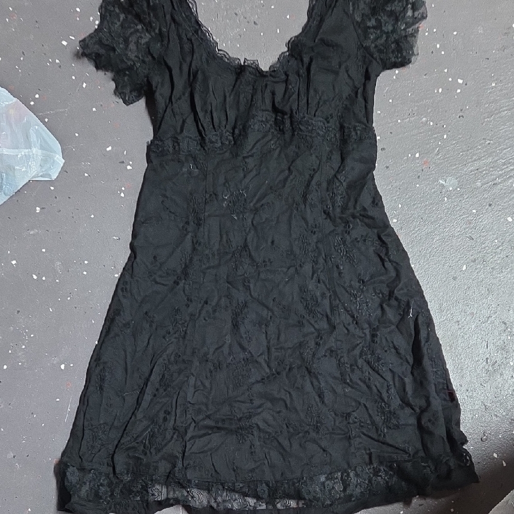 Royal Bones Black Lace Dress